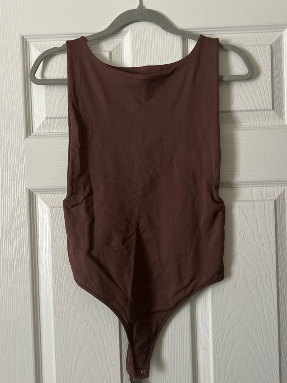 T.J.Maxx Brown Sleeveless Scoop Neck Bodysuit